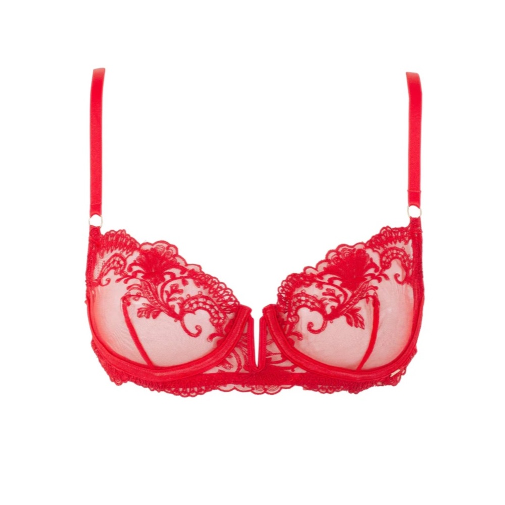 Bluebella marseille red lace lingerie bra size 36 C gently used